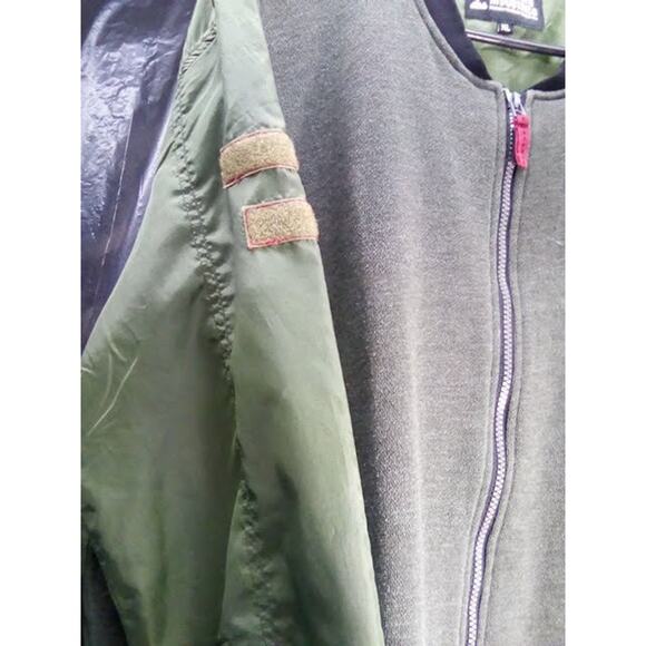 Raw Yarn Industries Mens XL Light Weight Military Green Bomber Style Jacket - Picture 4 of 9